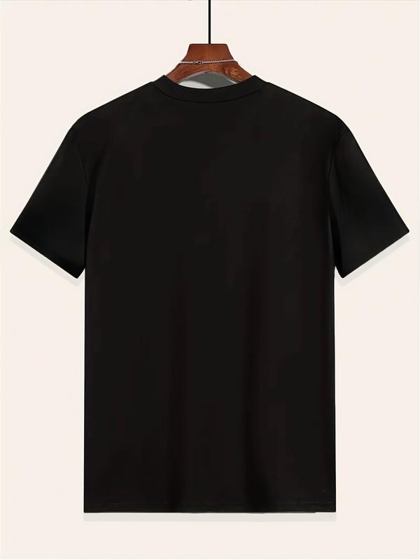 Men'S Classic Cartoon Graphic T-Shirt - "The Adventures of Jimmy Neutron" Full-Character Print, Black Crew Neck Tee, Short Sleeve, Regular Fit, Casual Streetwear for Casual Attire, Allseason Apparel| Playful Design| Cotton Tshirt