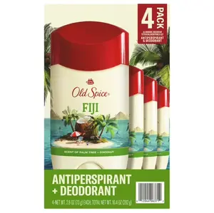 Old Spice Fiji Antiperspirant Deodorant Palm Tree + Coconut 2.6 oz 4 pk
