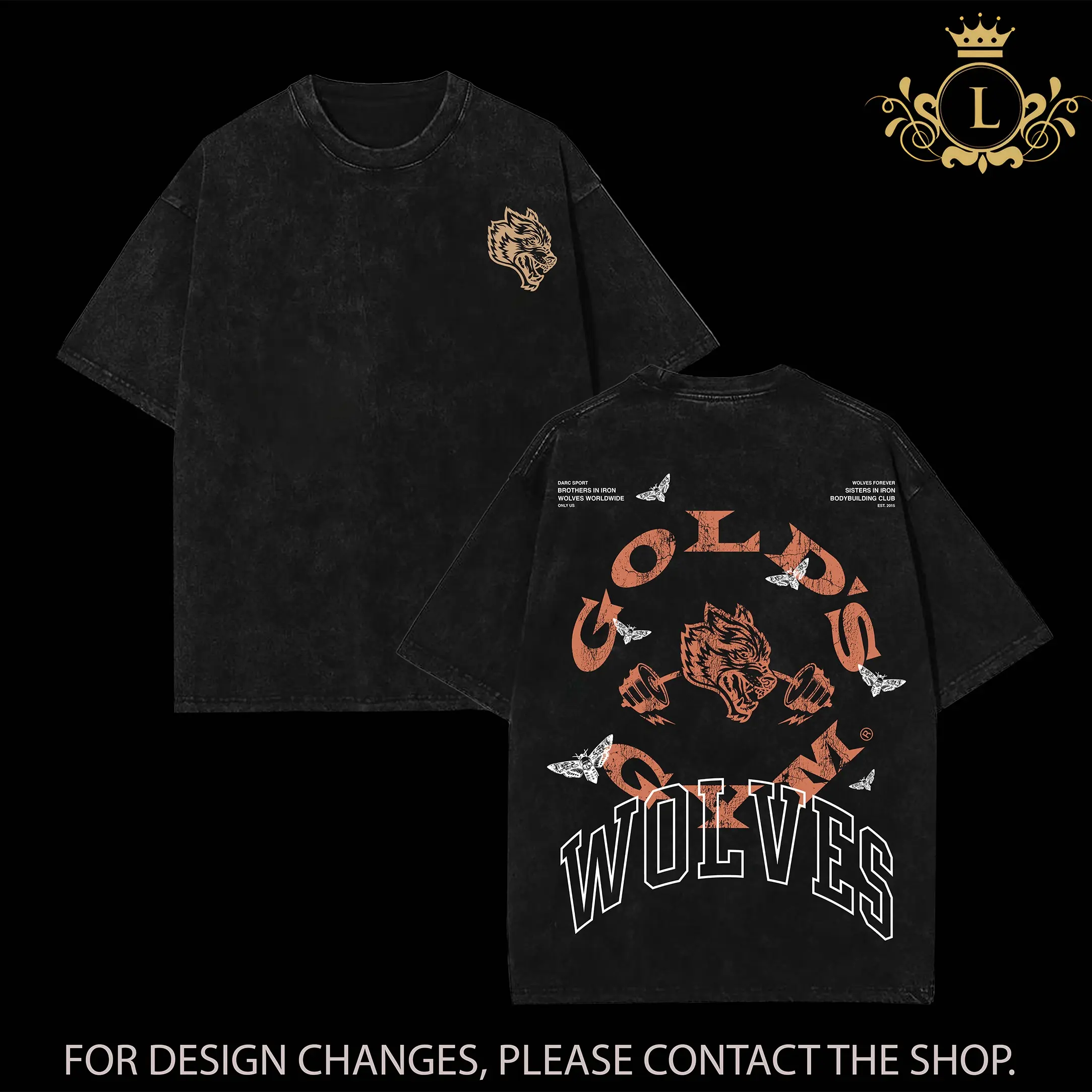 Men's Oversized Pump Cover Gym T-Shirt, Darc Sport Gold Gym
