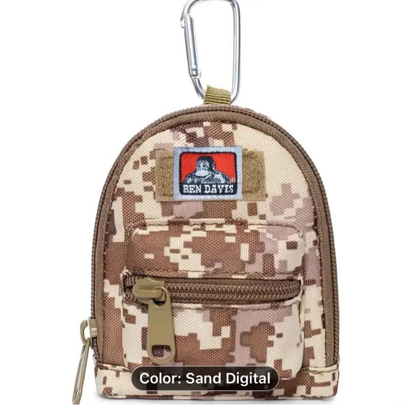 Ben Davis Mini Backpack for Men and Women, 8 Color Options, Handheld Clip, Key & Wallet Features, Ideal for Everyday Use