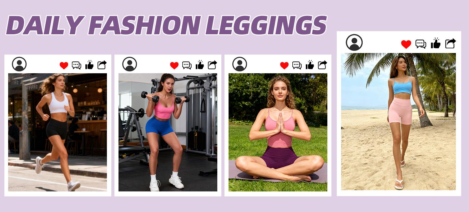 CHRLEISURE 3/6PCS High Waisted Biker Shorts for Women- Fitness Athletic Workout Running Yoga Gym Shorts