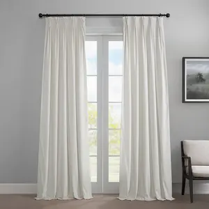 Half Price Drapes French Pleat Heritage Plush Velvet Room Darkening Curtain