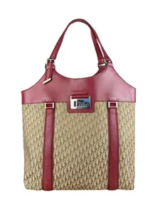 Pre-owned leather/canvas Shoulder Bags Christian Dior Trotter Red Shoulder Bag