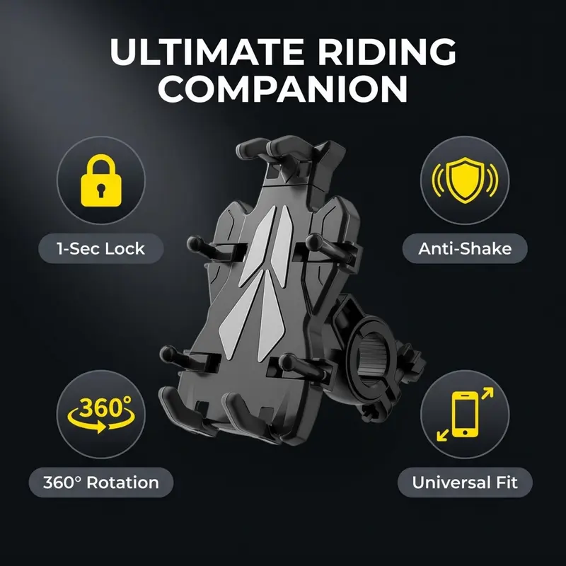 8-Claw Anti-Shake Motorcycle Phone Mount, 360° Rotatable Shockproof Bike Phone Holder, Stable Phone Mount Clip Screw Adjustable Version Universal Cell Phone Cradle Clamp for Bicycle Scooter ATV 0.6-1.3" Handlebar, Fits for 4.7-7.2 Inch Smartphones 8-Claw Anti-Shake Motorcycle Phone Mount, 360° Rotatable Shockproof Bike Phone Holder, Stable Phone Mount Clip Screw Adjustable Version Universal Cell Phone Cradle Clamp for Bicycle Scooter ATV 0.6-1.3" Handlebar, Fits for 4.7-7.2 Inch Smartphones