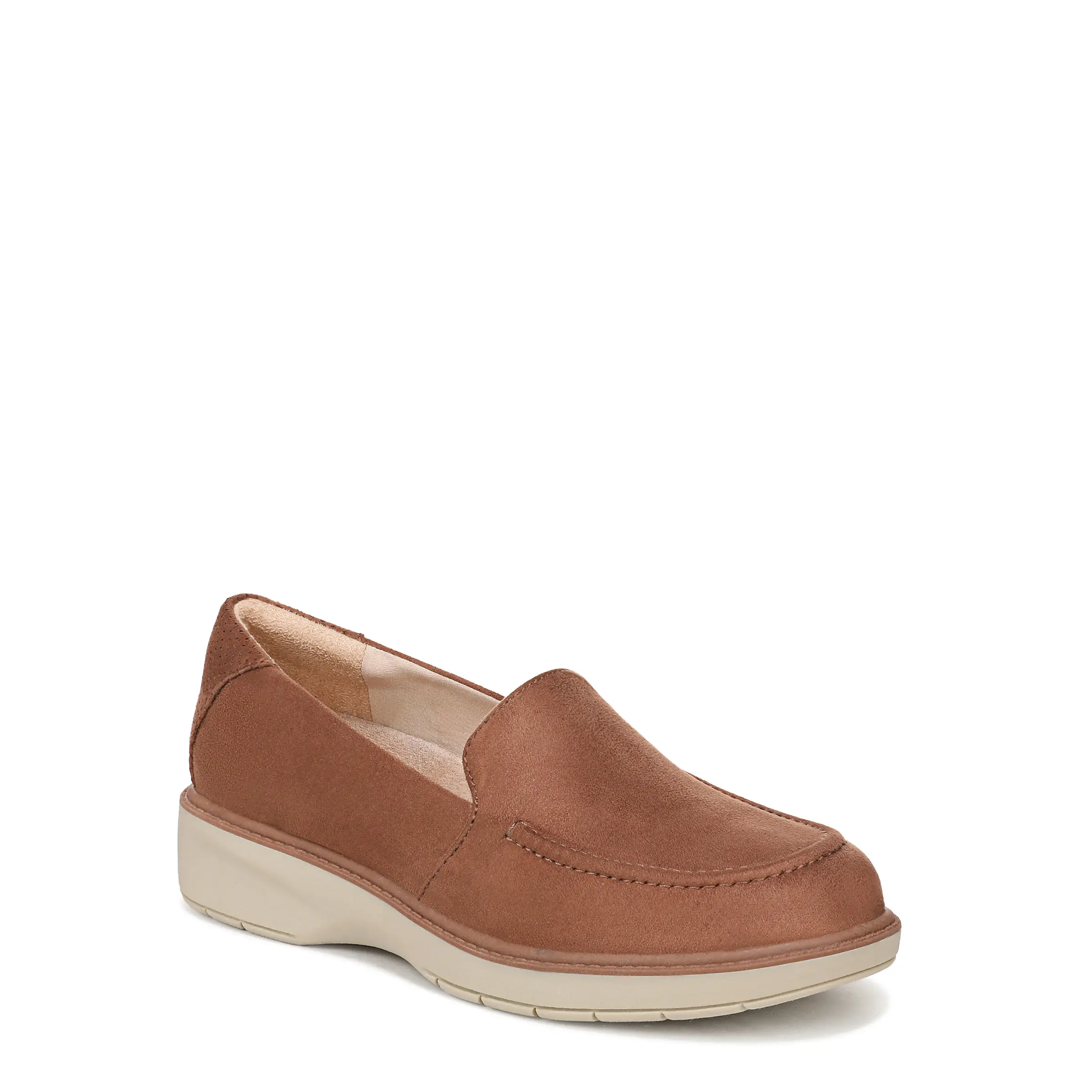 Dr. Scholl's Women's Calm Down Fabric Flat Loafer - Lightweight Slip-On Footwear with Arch Support, Foam Cushioning, Plain Toe, Wide Width Option for Work