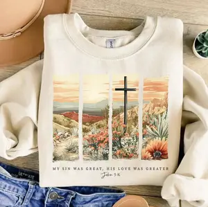 Christian Easter Sweatshirt Or T-Shirt, Cross Shirt, Easter Gifts, Religious Shirt, Jesus Tee, Bible Verse Hoodie, Happy Easter Sweater For Her Him