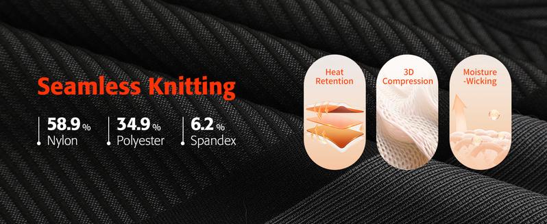 ATTRACO Fallfreshness Thermal Underwear Set for Women Long Johns Seamless Warm Base Layer Top & Bottom for Cold Weather Compression Breathable Fabric Womenswear Fit Light Outdoor