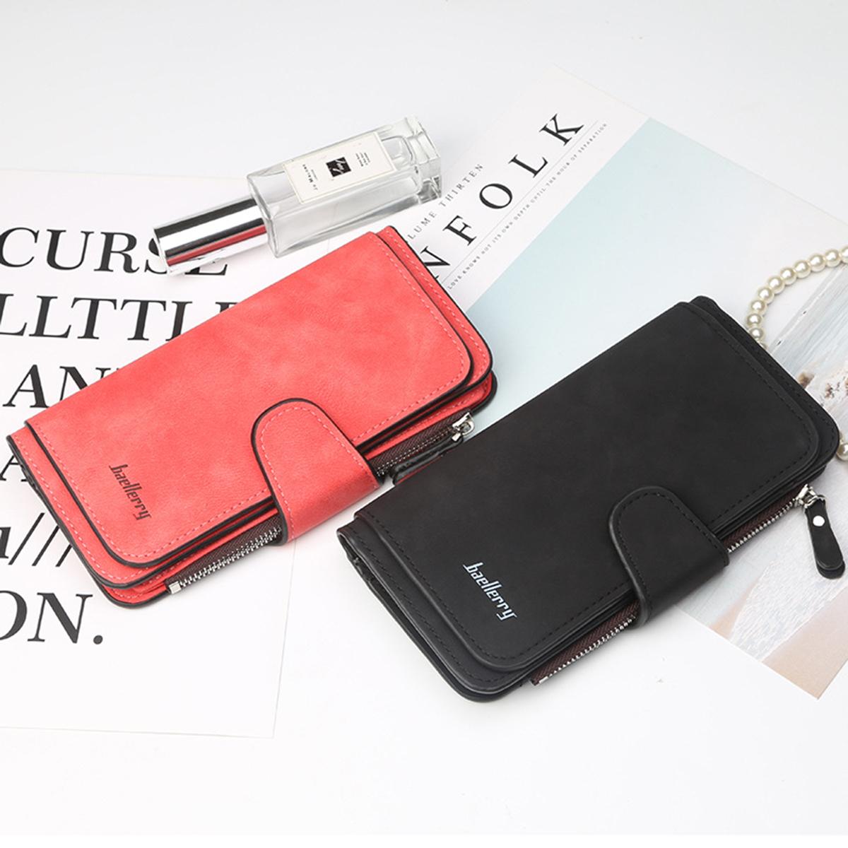 Wallet Card Phone Holder Purse For Women PU Leather