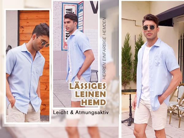 COOFANDY Men's Linen Shirts Casual Button Down Short Sleeve Summer Beach Dress Shirt Menswear Soft Classic Chino Plain Top Elegant Stylish COOFANDY Men's Linen Shirts Casual Button Down Short Sleeve Summer Beach Dress Shirt Menswear Soft Classic Chino Plain Top Elegant Stylish