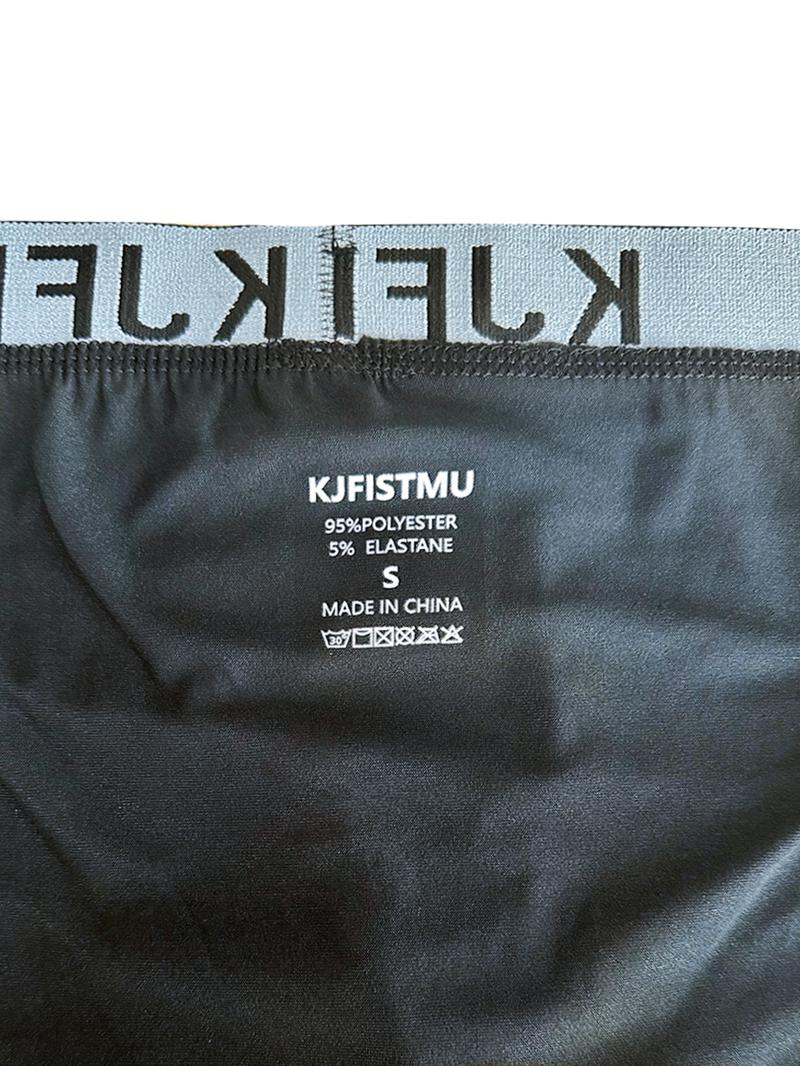 8pcs Of Men'S Solid Color Letter-embellished Waist Boxer Briefs, Soft, Comfortable And Breathable Stretch Briefs, Athleisure Briefs. Menswear Sport Socks Beige