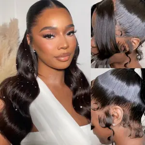 【360 Wig】Alipearl Hair 360 Lace Frontal Wigs Human Hair Invisible Straps Drawstring Wig Water Wave Ready To Go Glueless Wig Easy to Make Hair Buns