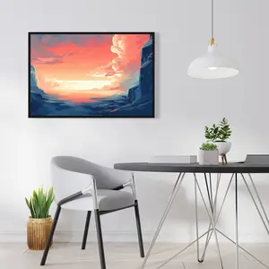 Pictorem C1FC2436IOB39Z 24 x 36 in. Inspiration - Coral Framed Canvas Wall Art for Home Decor
