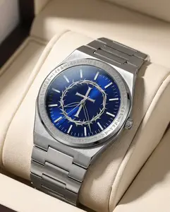 Christian Men’s Quartz Watch Analog Stainless Steel Wristwatch (Silver Oxide Cell)