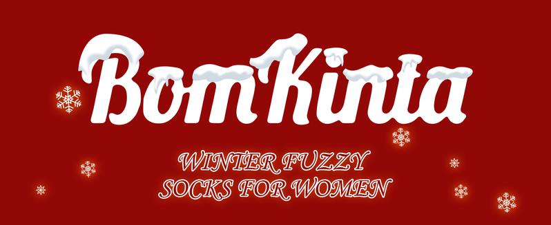 BomKinta Fuzzy Socks Women - Winter House Slipper Sock - Cozy Thick Warm Sleeping Socks Size 5-10