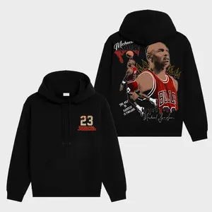 Michael Jordan "#23" Premium Cotton Hoodie V18, The GOAT Fan Hoodie, Bulls Nation Fans Club Hoodie, Basketball Graphic Hoodie, Basketball Lover Gift, Basketball Game Day Outfit.