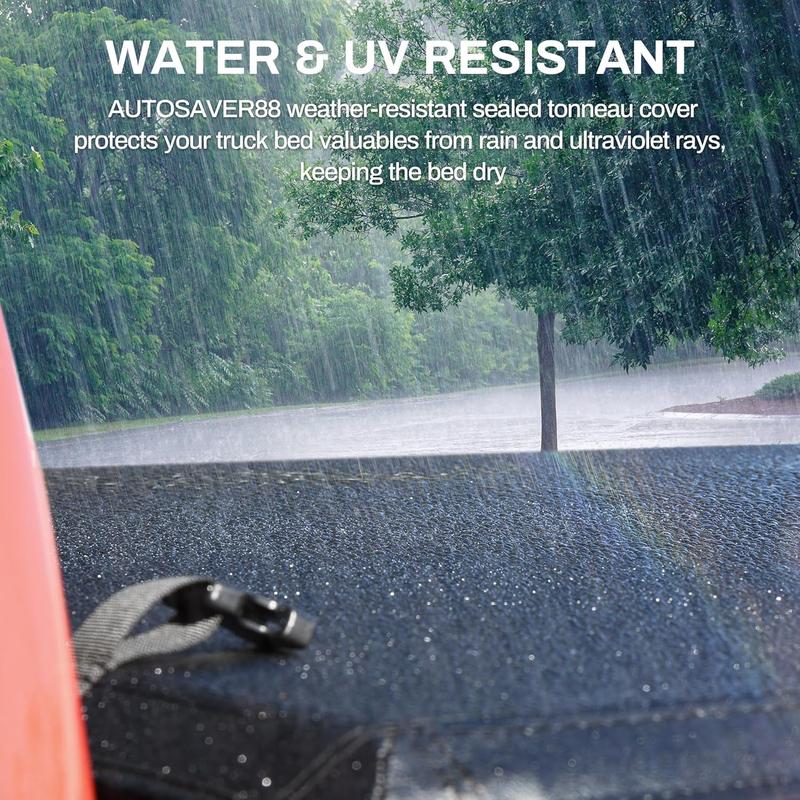 OEDRO Soft Quad-fold Truck Bed Tonneau Cover Compatible with 2004-2014 Ford F-150 F150 (Excl. Raptor Series) 5.5ft Bed pickup  cover