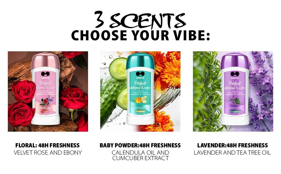 Goiple Invisible Dry Antiperspirant Deodorant Rose Scented Perfect Defense Care Hypoallergenic 48 Hours Color Protection Sensitive Flower