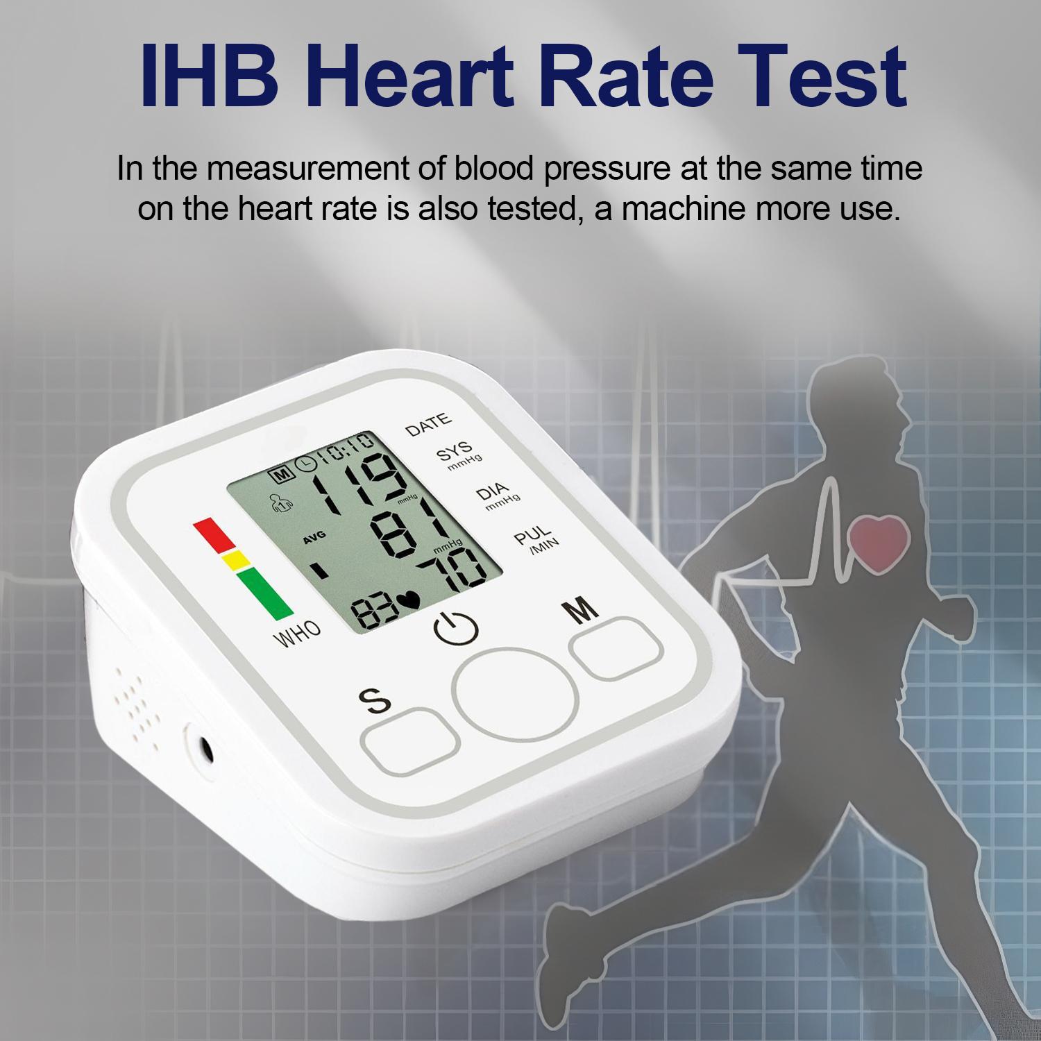 Smart Upper Arm Blood Pressure Monitor,  Large LCD Display, One-Touch Operation, Voice Reports, Adjustable Cuff, Home & Trave, Essential for Seniors