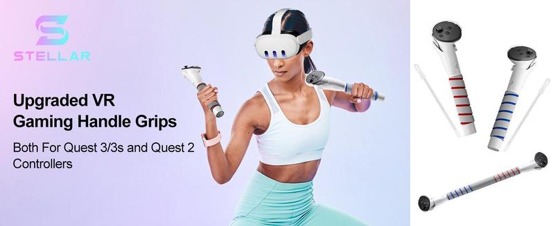 3 in 1 Gorilla Tag Long Arms for Meta Quest 3S/3 and Oculus Meta Quest 2,Beat Saber Handles Attachment/Golf Club Extension Grips for VR Sticks Controller Accessories,Enhance VR Game Experience