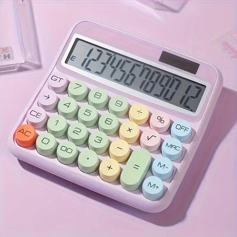 【FaddishDeal】Calculator with display, 12-bit large button, easy to use automatic off desktopcalculator at home, office and school, dopamine calculator Springtok.