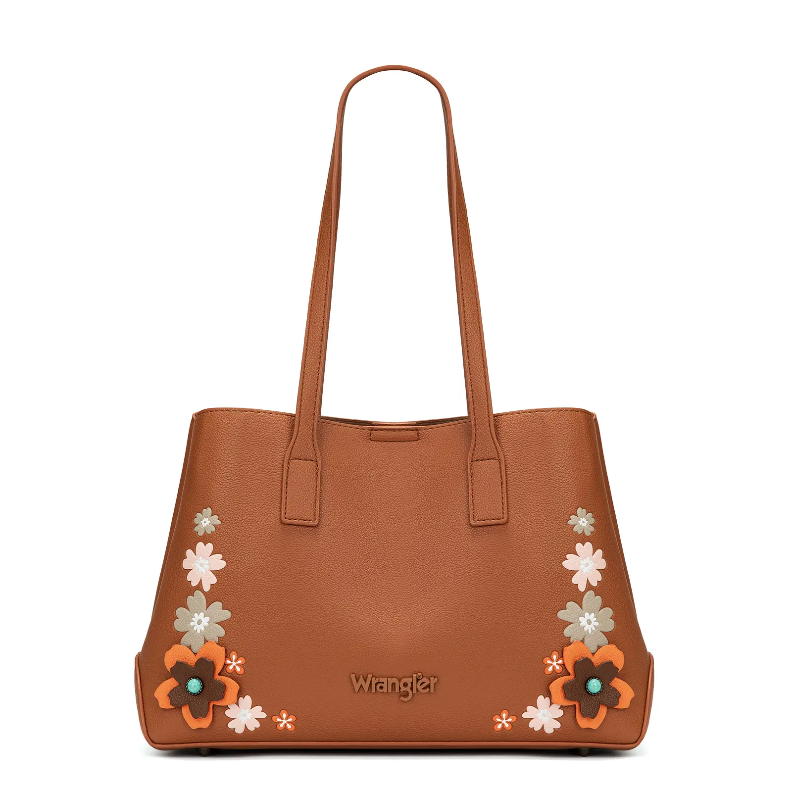Wrangler Women’s Floral Applique Tote Bag Large Capacity Shoulder Handbag