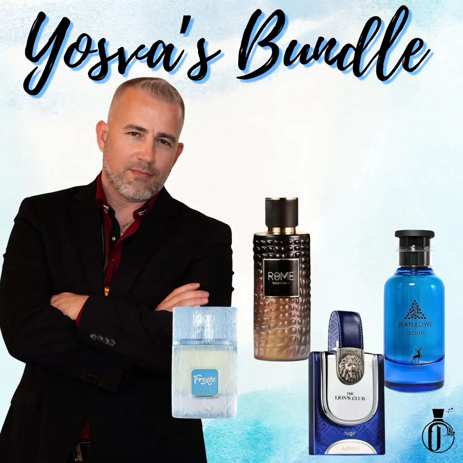 Yosva's Bundle | Armaf Rugir + Azure Jean Lowe+ Rome + Riiffs Freeze | 100ML - 3.4Oz | Unisex Fragrance | Eau De Parfum | Apple- Lavender & Mandarin Notes