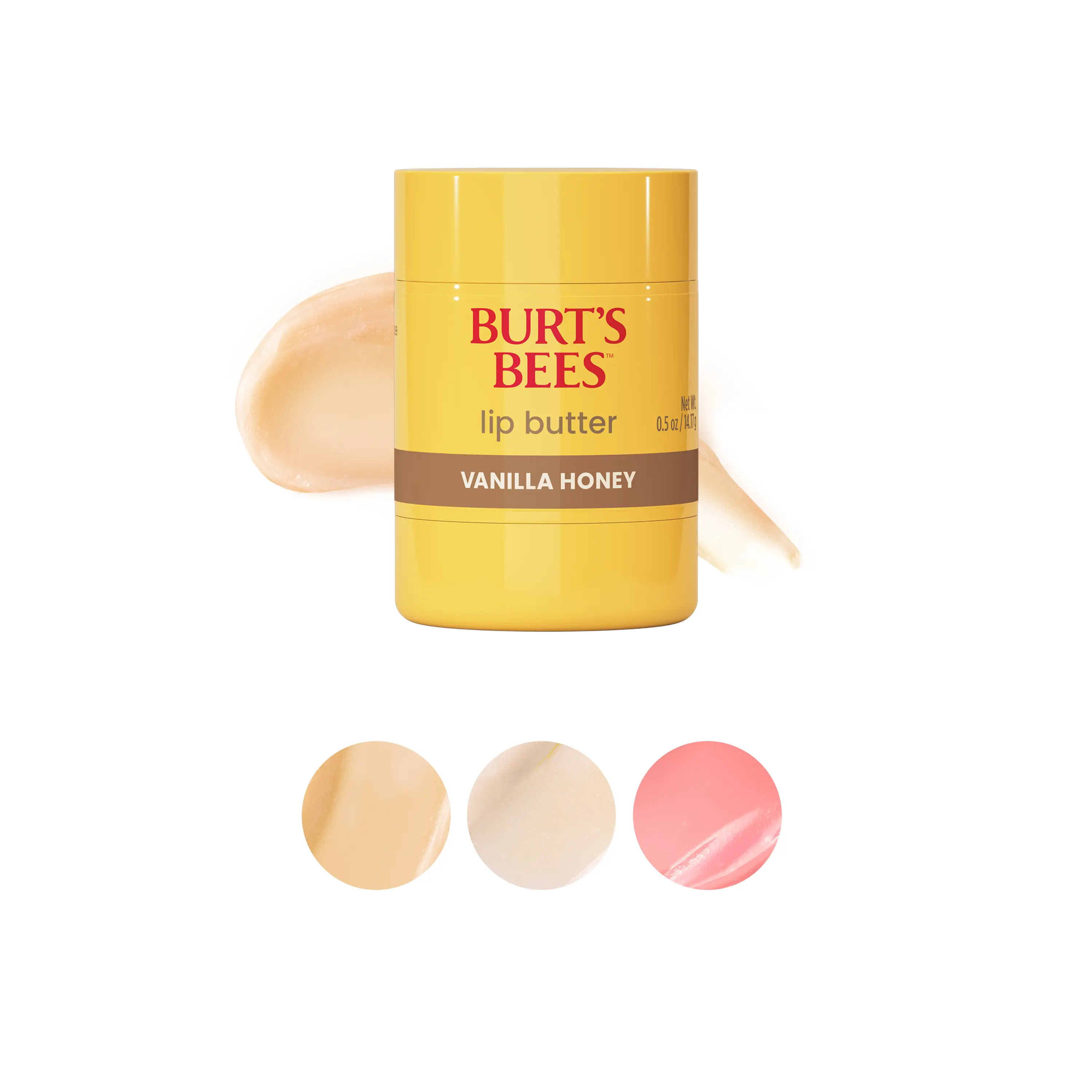 Burt's Bees Lip Butter | 24-Hour Hydration Lip Treatment | Shea & Mango Butter | Vanilla Honey, Sweet Mint & Pomegranate | Moisturizing Lip Care