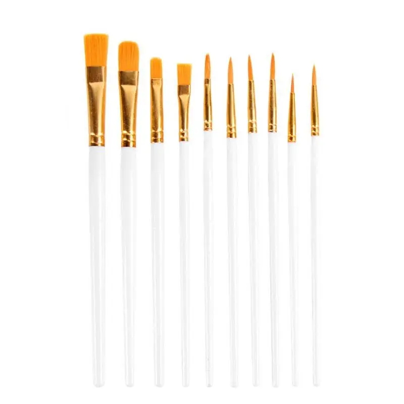 Paint Brushes Set, 10pcs/set Brush Combo, Paint Brushes For Acrylic Painting, Oil Painting, Watercolor, Artist Paintbrushes For Body Face Rock Canvas, Adult Drawing Arts Crafts Supplies, Art Supplies Kit, Art Kits, Artist Tools