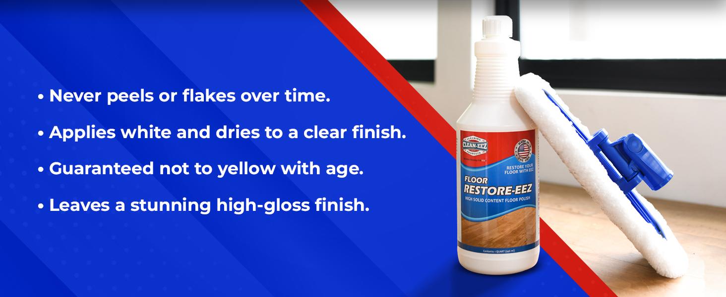 Clean-eez Floor Restorer & Polish w/applicator – Shine & Protect Wood, Vinyl, Laminate, Bamboo & More Clean-eez Floor Restorer & Polish w/applicator – Shine & Protect Wood, Vinyl, Laminate, Bamboo & More