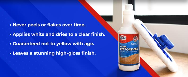 Clean-eez Floor Restorer & Polish w/applicator – Shine & Protect Wood, Vinyl, Laminate, Bamboo & More