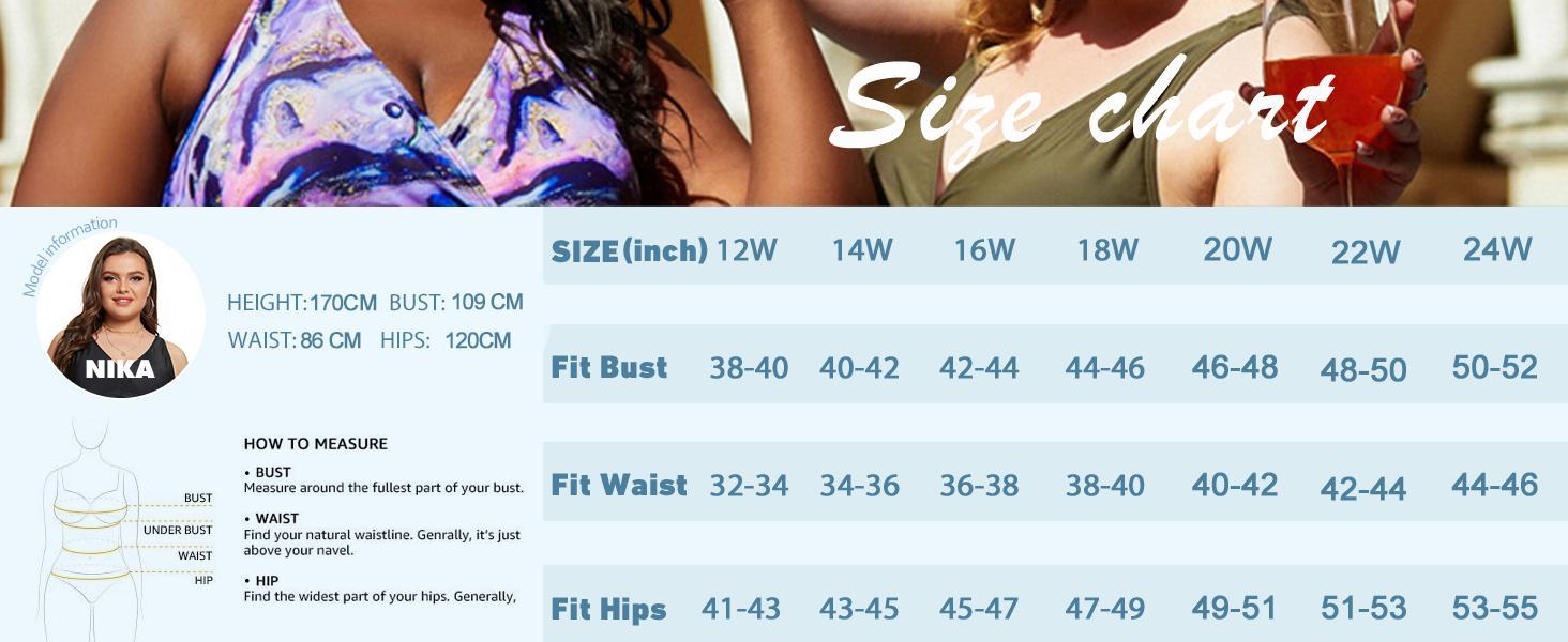 Hanna Nikole Women's Plus Size Halter V Neck Bikini Swimsuits High Waisted Ruched Tummy Control Swimwear #TikTokShopBlackFriday