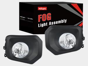 Nilight Fog Lights Assembly Compatible with 2016 2017 2018 2019 2020 2021 2022 2023 Toyota Tacoma SR SR5 Model Only Light Replacement Clear Len Driver and Passenger Side Truck Automotive