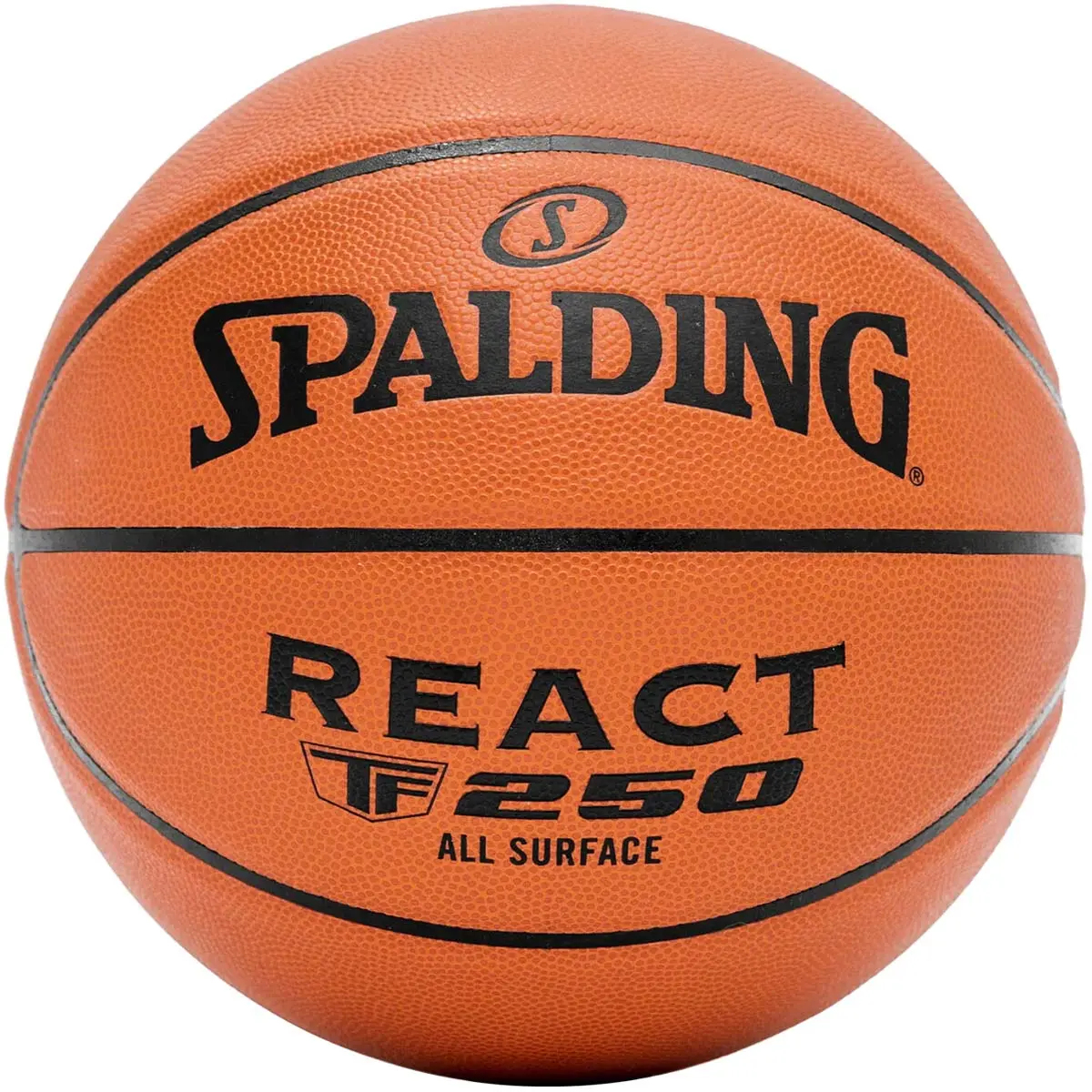 Spalding React TF-250 Men's Regulation Size Basketball, 29.5" (Size 7), Regulation Size Basketballs