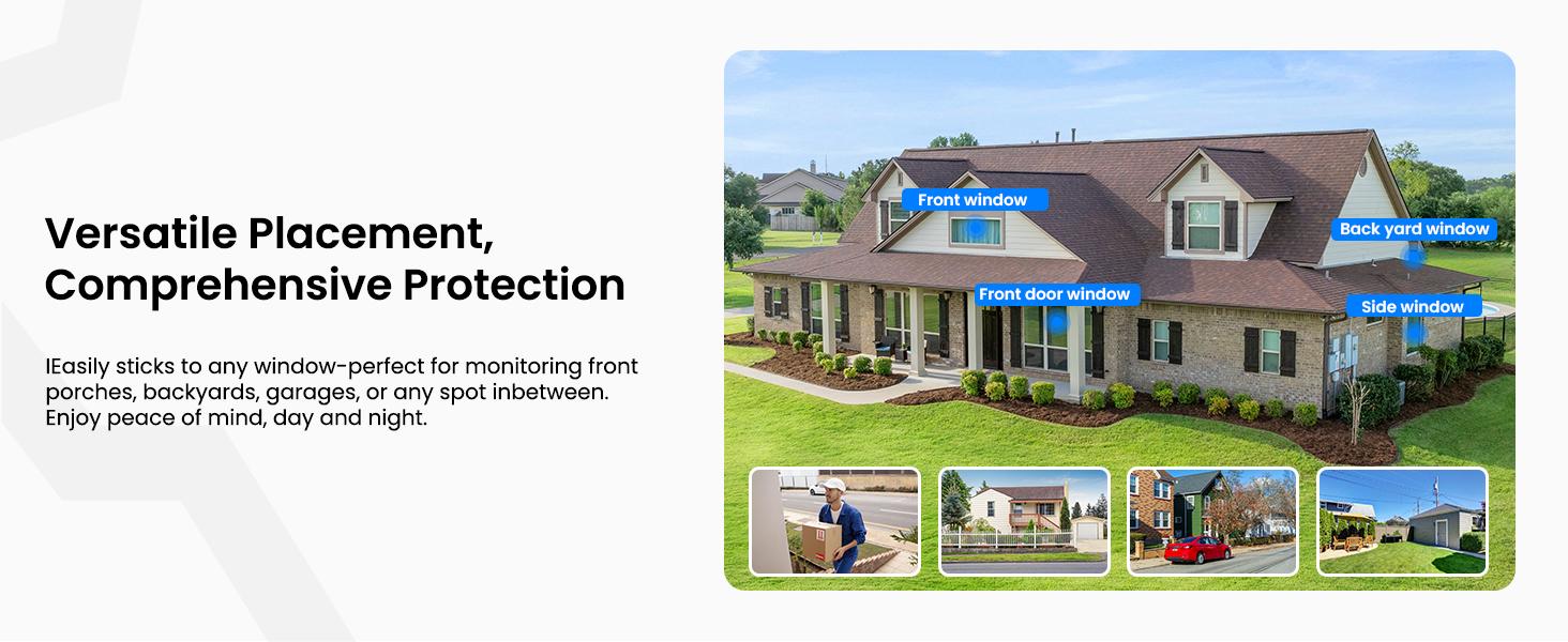 Wansview 3MP 2K Window Security Camera, Low Power <6W, 16X Digital Zoom, 2.4GHz WiFi, AI Full-Color Night Vision, Person & Motion Detection, 24/7 Recording, SD/Cloud Storage(optional),Easy Setup, Works with Alexa & Google Home, ONVIF/RTSP