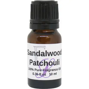 Sandalwood Patchouli Fragrance Oil, 10 ml Premium, Long Lasting Diffuser Oils, Aromatherapy