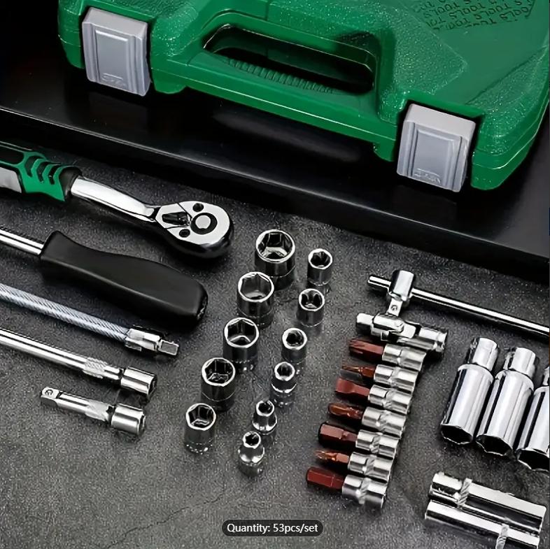 Repair Tools Set ,53pcs/set, Auto Car Repair Tools Set With Ratchet Wrench, Durable Repair Tools For Home And Outdoor Use