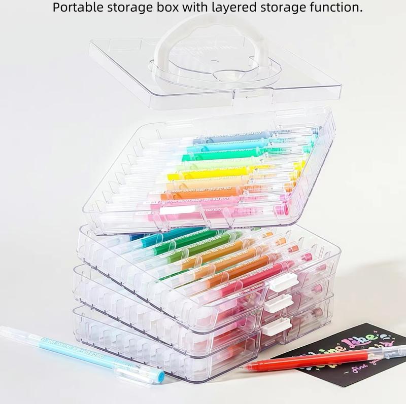 Vibrant gel pen sets (45/72/99/168 pens) with case. Perfect for diaries, cards, DIY, drawing, graffiti, scrapbooking—versatile art supplies.