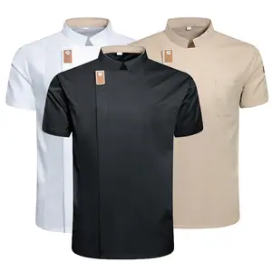 Unisex Chef Jacket Summer Kitchen Shirt Hotel Restaurant Waiter Uniform Bakery Catering Work Clothes Cooking Apparel