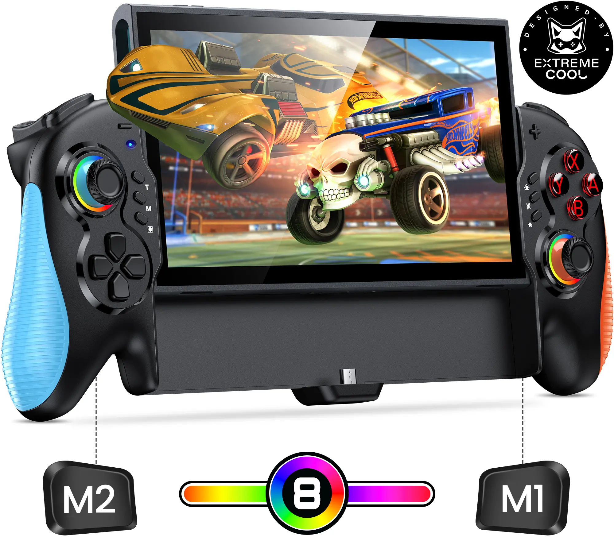 BEBONCOOL Switch 2 Wired Controller with Hall Effect Joysticks, Turbo & Motion Control, 4-Level Vibration RGB Gamepad, 2 Macro Back Buttons, No Battery Needed for Nintendo Switch 2/Switch