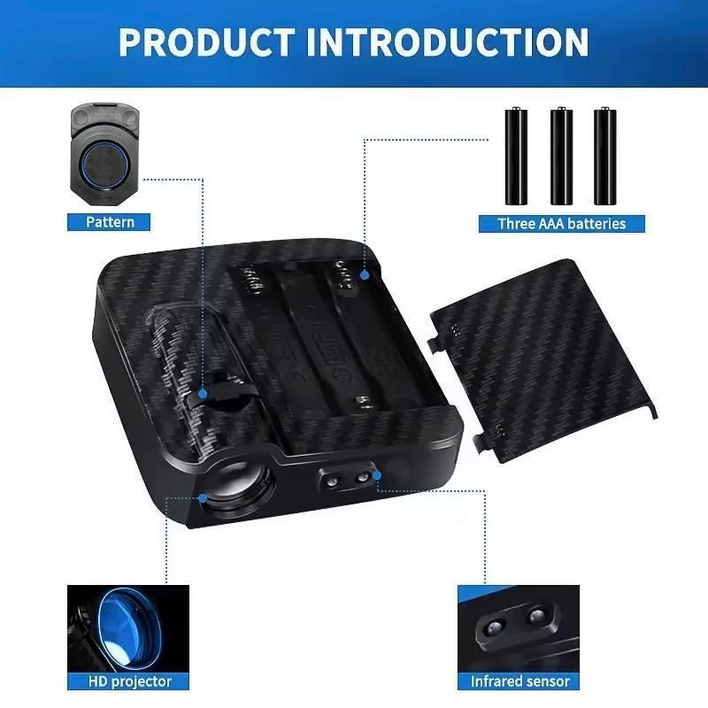 2Pcs Car Welcome Lights, Decorative Lights, Door Projector Lights, suitable for Jeep Toyota, Honda, Chevrolet, Ford, GMC and other models, car accessories.