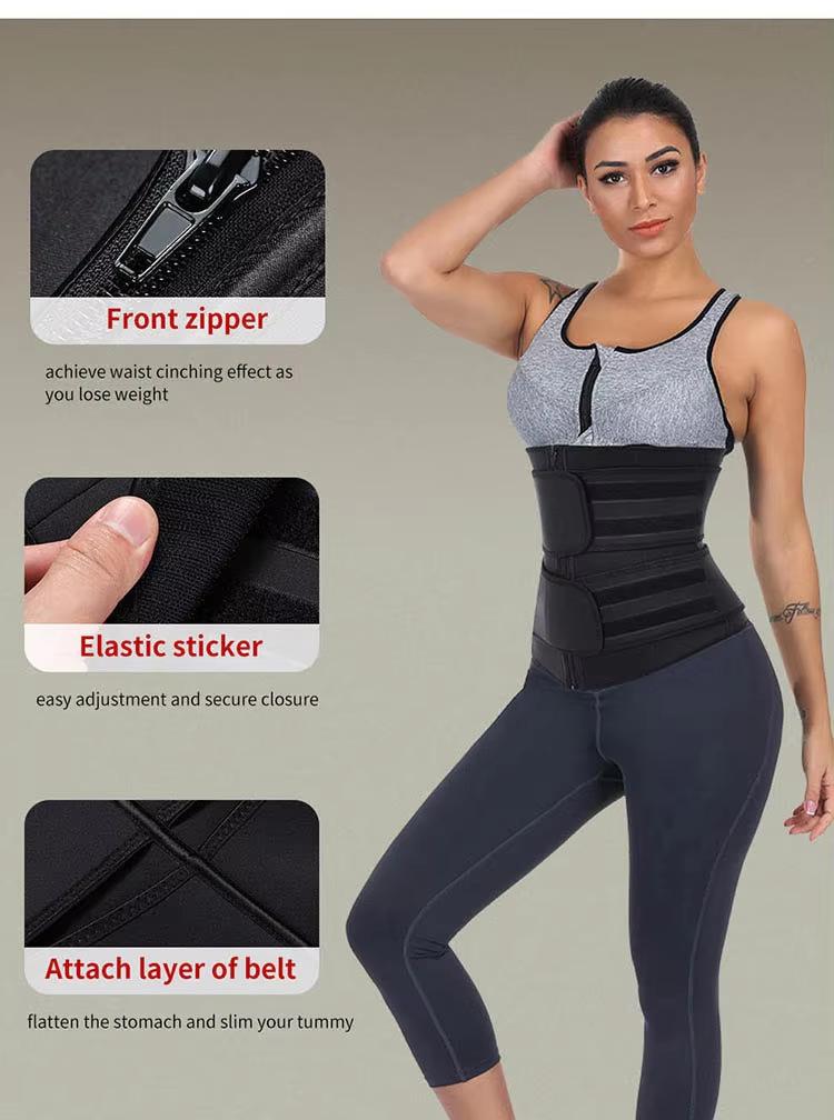 Postpartum Waist Trainer Double Belt - Zipper Closure Sweat-Boosting Abdominal Binder | Postnatal Recovery Shapewear for Tummy Control & Body Sculpting Postpartum Waist Trainer Double Belt - Zipper Closure Sweat-Boosting Abdominal Binder | Postnatal Recovery Shapewear for Tummy Control & Body Sculpting