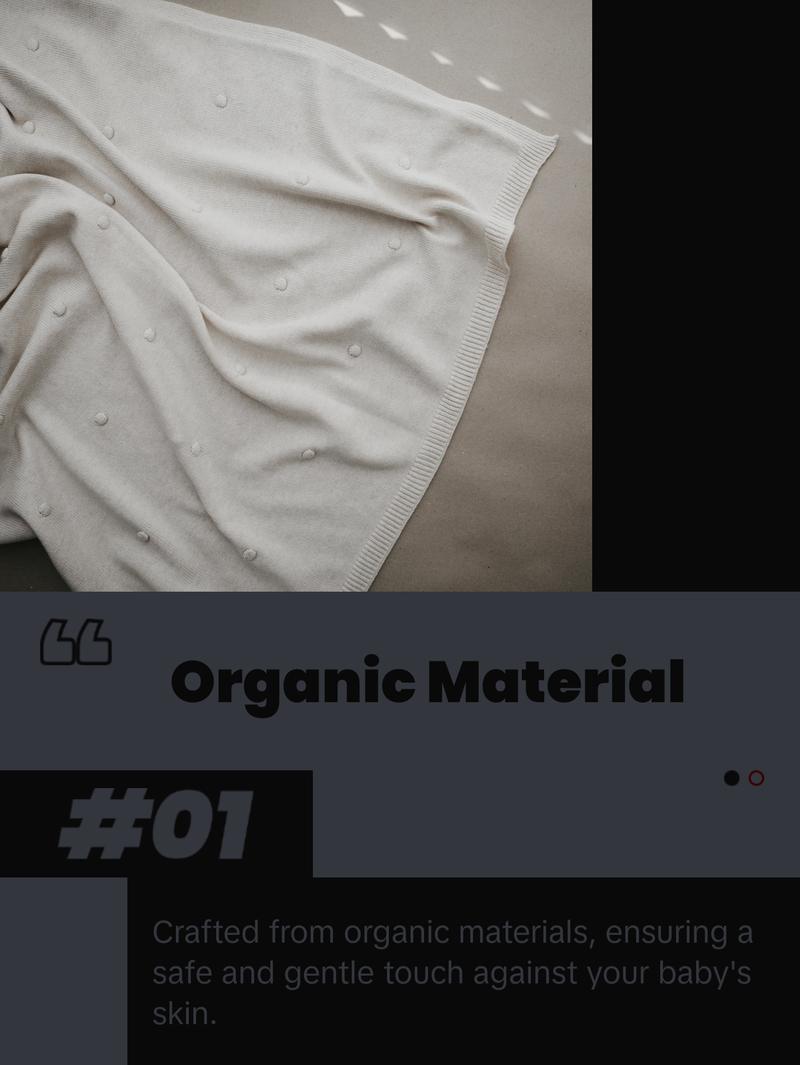 Knitted Textured Dots Baby Blanket