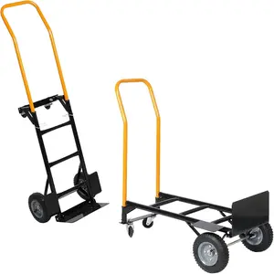 2-in-1 Heavy Duty Flatbed Cart with Swivel Wheels 2-in-1 Heavy Duty Flatbed Cart with Swivel Wheels