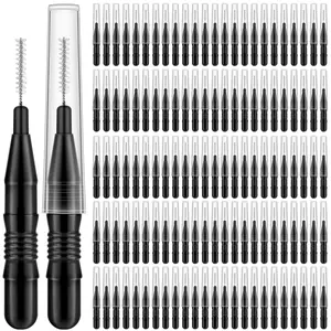120Pcs Micro Eyebrow Brush with Cap Brow Lamination Spoolies for Eyebrow Eyelash Brush Lash Filler & Lift Tint Tools for Brows and Lashes Comb Extensions
