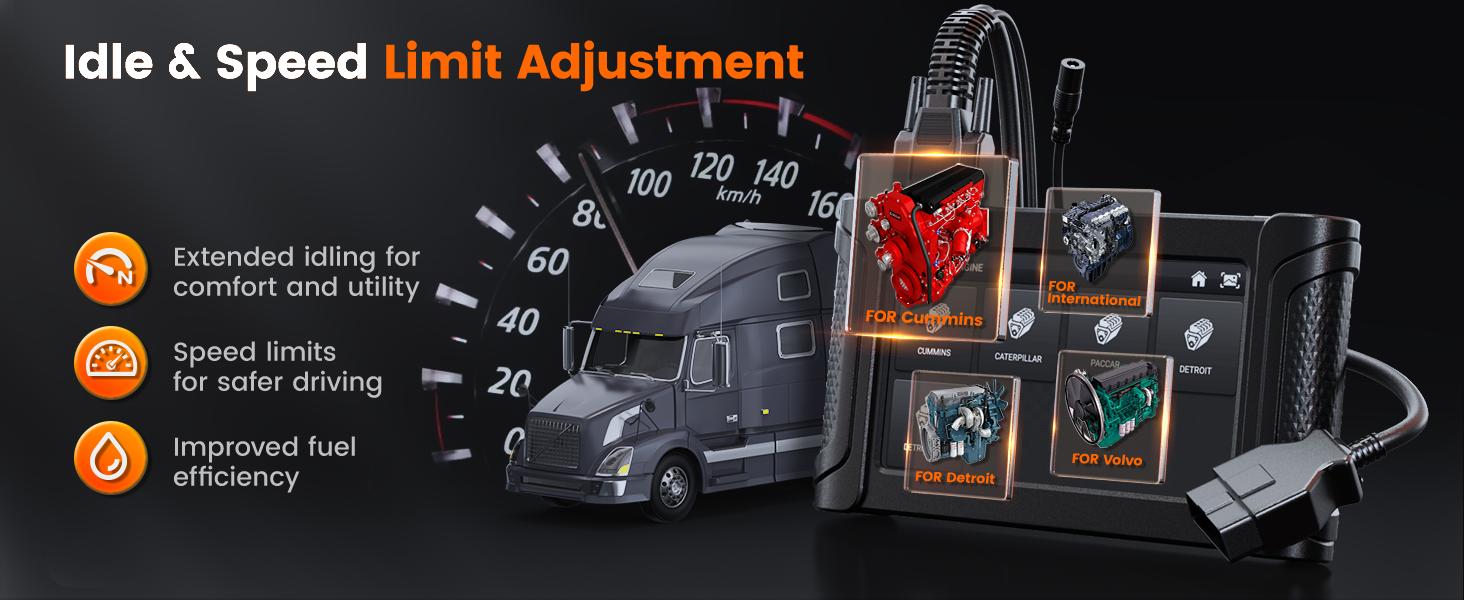 ANCEL HD7000 Elite 7'' Heavy Duty Truck Scanner with DPF Regen, Speed Limit, Idle Reset & Service Reset, Full System HD OBD Diesel Diagnostic Tool for Cummins Detroit Volvo CAT Paccar International ANCEL HD7000 Elite 7'' Heavy Duty Truck Scanner with DPF Regen, Speed Limit, Idle Reset & Service Reset, Full System HD OBD Diesel Diagnostic Tool for Cummins Detroit Volvo CAT Paccar International