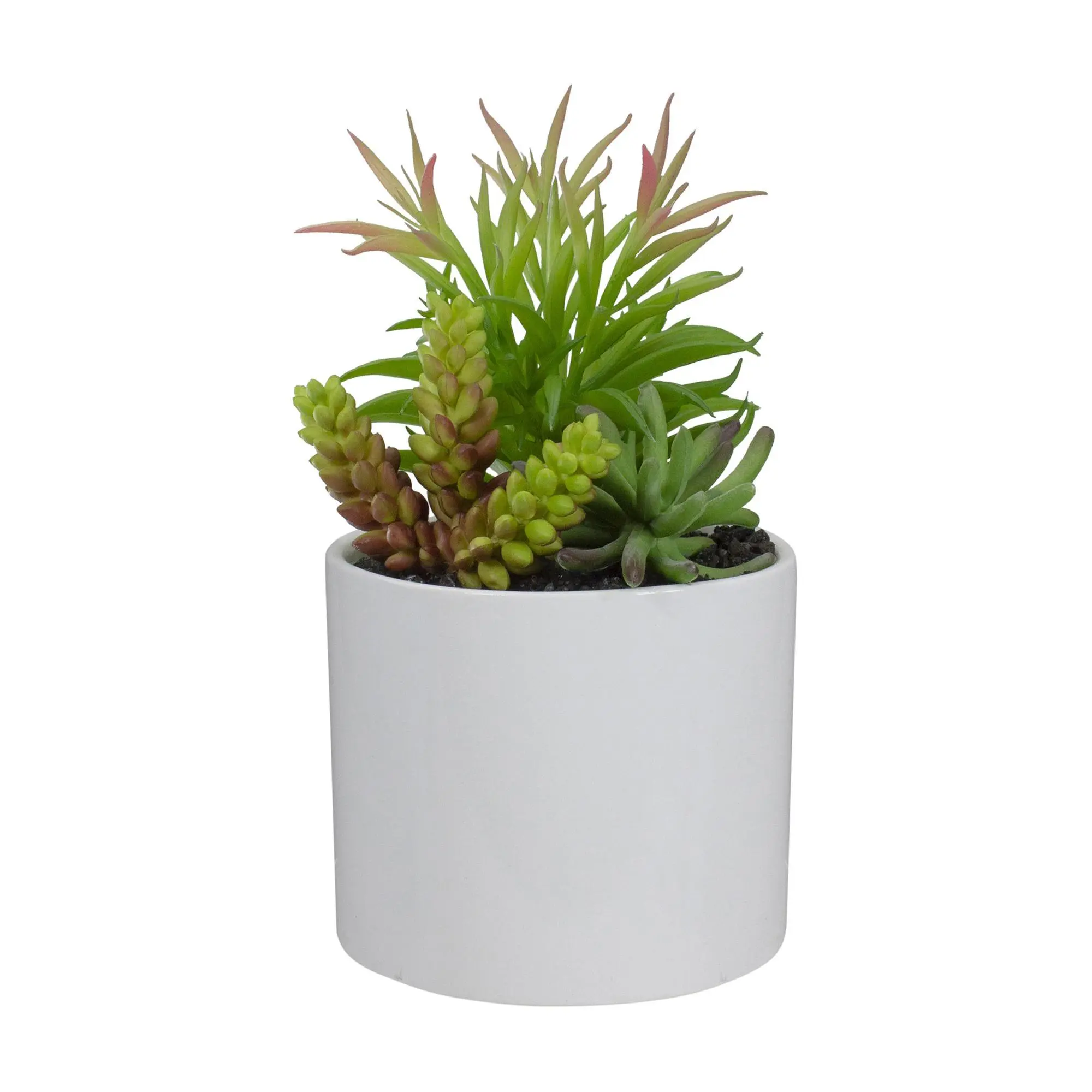 Northlight 9" Artificial Succulent Arrangementin Ceramic Pot