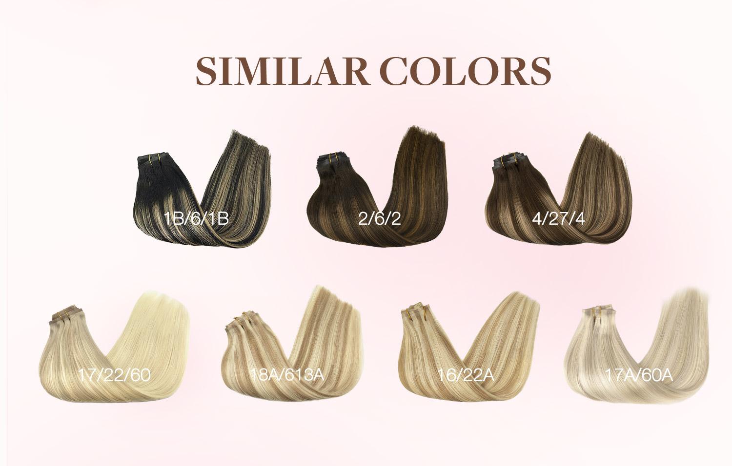 GOOGOO Hair Extensions Seamless Clip in Human Hair Natural Straight#Greenish#TikTokShopSpringGlowUp