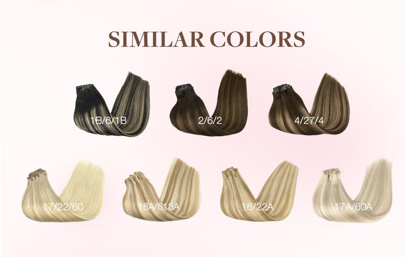 GOOGOO Hair Extensions Seamless Clip in Human Hair Natural Straight