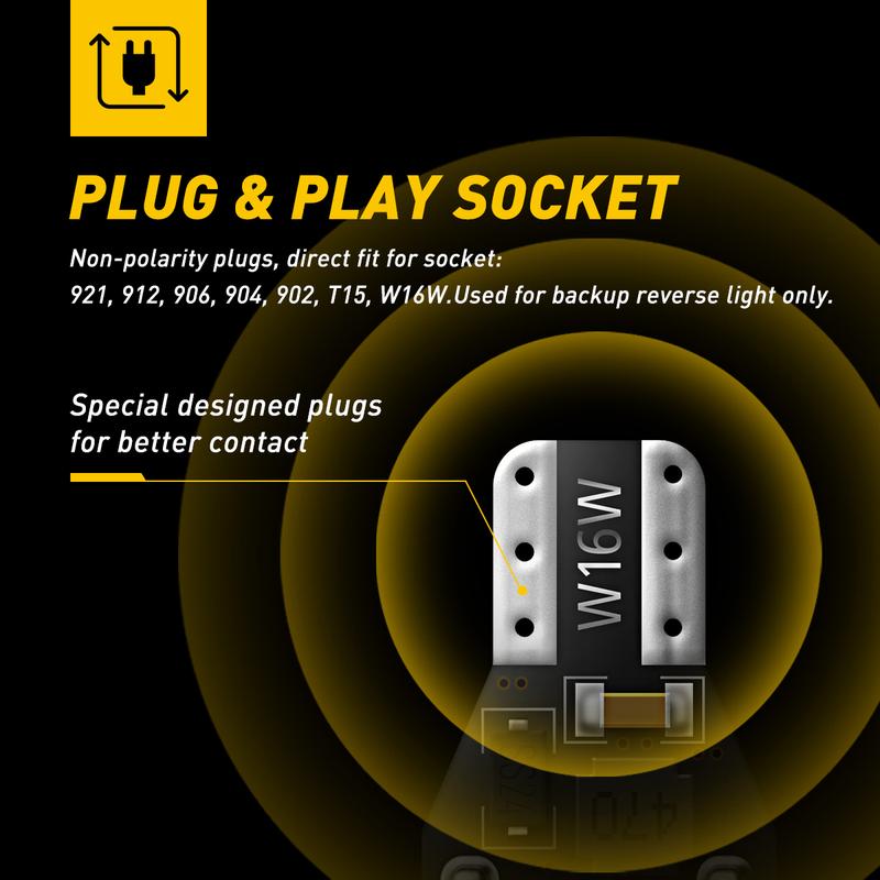 AUXITO 912 921 LED Bulb for Backup Light Reverse Lights High Power 2835 15-SMD Chipsets Error Free T15 906 922 W16W Bulbs, 6000K White Daytime Running Lights (Upgraded, Pack of 2) AUXITO 912 921 LED Bulb for Backup Light Reverse Lights High Power 2835 15-SMD Chipsets Error Free T15 906 922 W16W Bulbs, 6000K White Daytime Running Lights (Upgraded, Pack of 2)