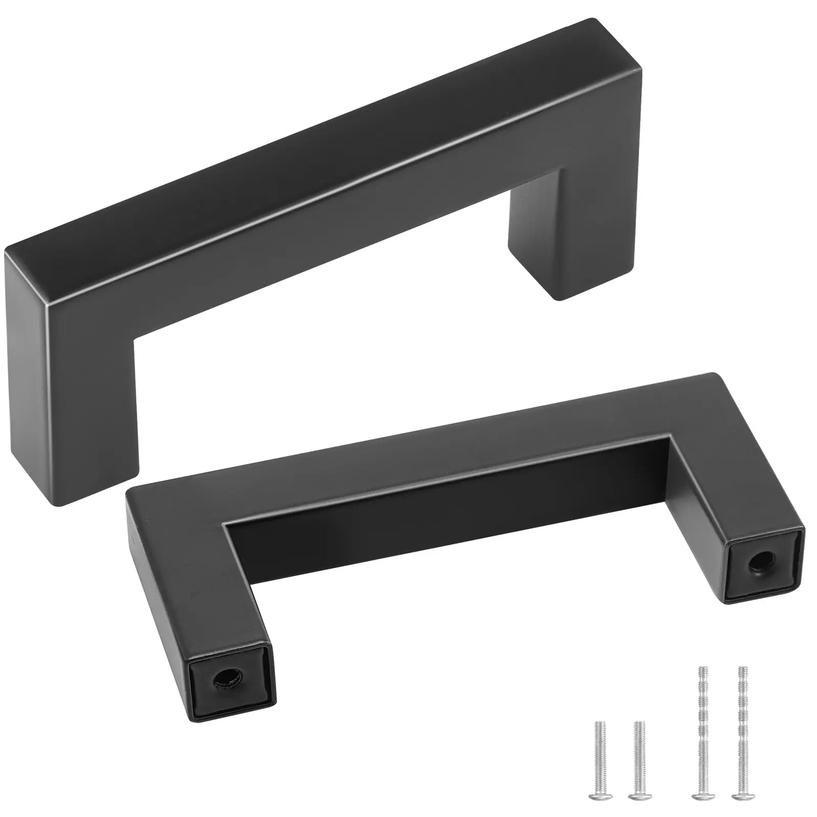 【Summerfinds】VEVOR 10 Pack Cabinet Pulls 3in / 76mm Center to Center Slim Square Kitchen Cabinet DrawerStainless Steel Modern Kitchen Cupboard Door Handles for Kitchen Bathroom Bar Hardware Matte Black